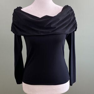Wilfred Aritzia Lavinia Off the Shoulder Top Stretch Womens Small Black